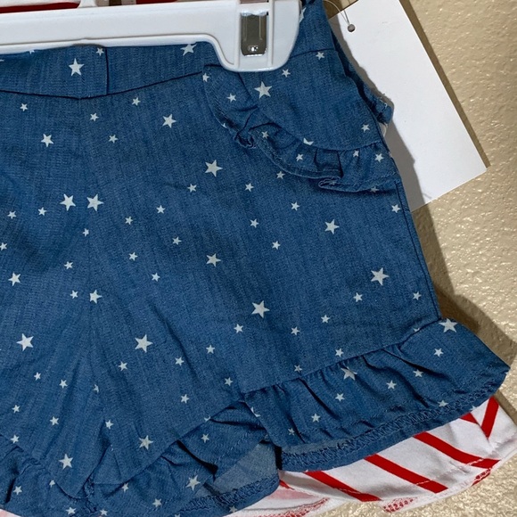 NWT Rare Editions Stripe Tank Top Star Shorts - Picture 5 of 7
